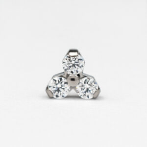 NeoMetal Trinity Clear Zirkonia Titan Piercing Schmuck